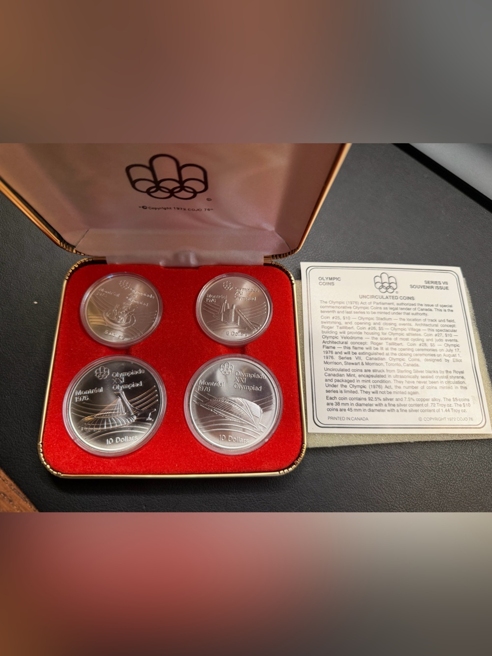1976 Olympic Commemorative Silver Coin Set - Series VII